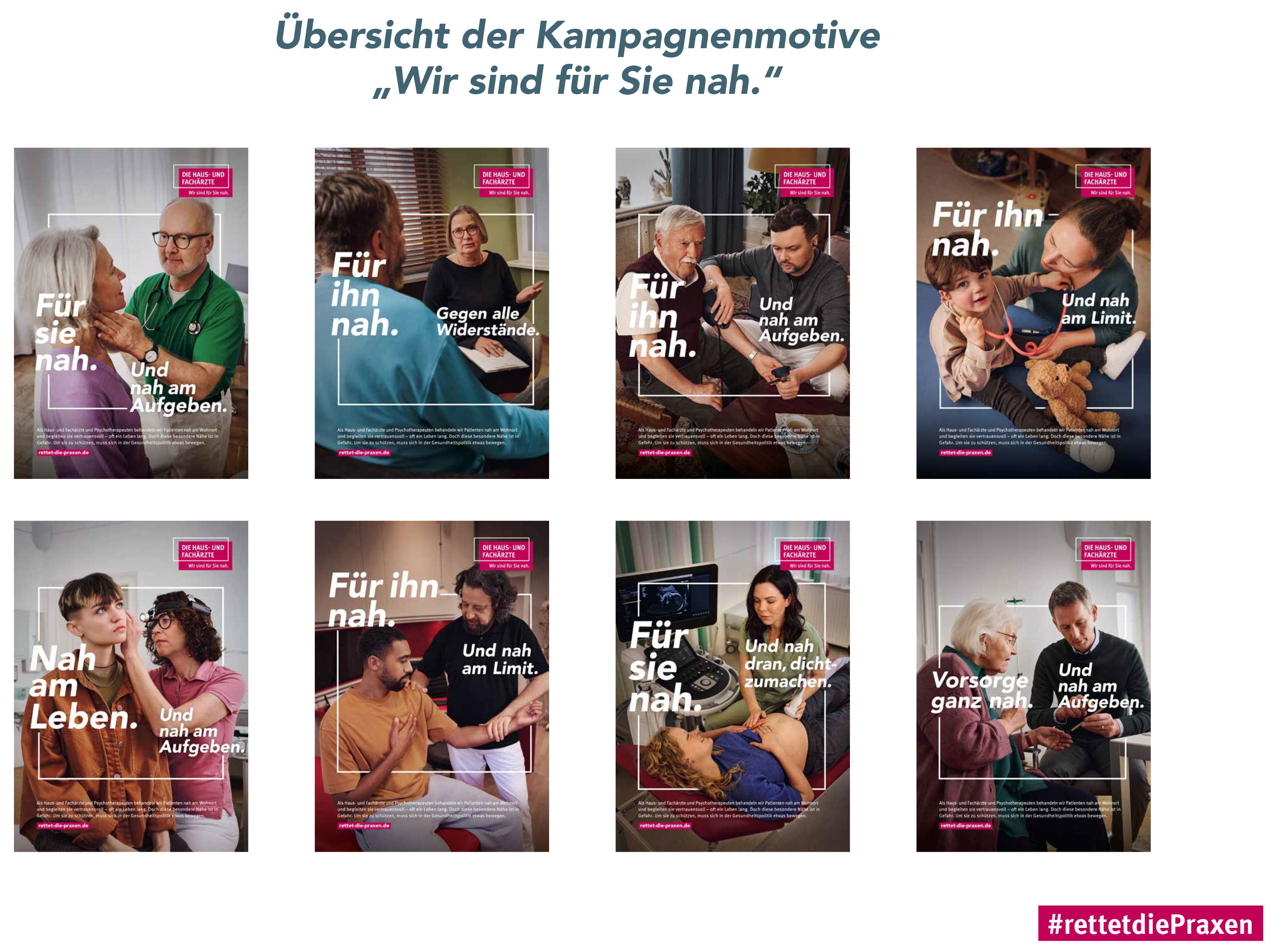 Übersicht der Kampagnenmotive Übersicht der Kampagnenmotive